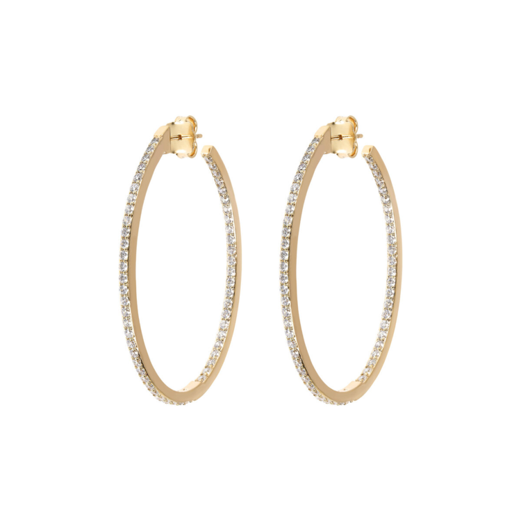 Hoop Earrings with Cubic Zirconia
