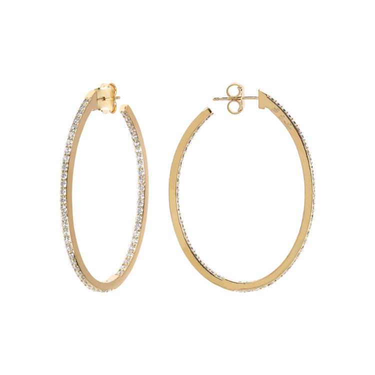 Hoop Earrings with Cubic Zirconia