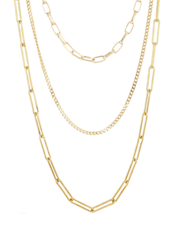 Gold Multi-Strand Necklace with Magnetic Clasp