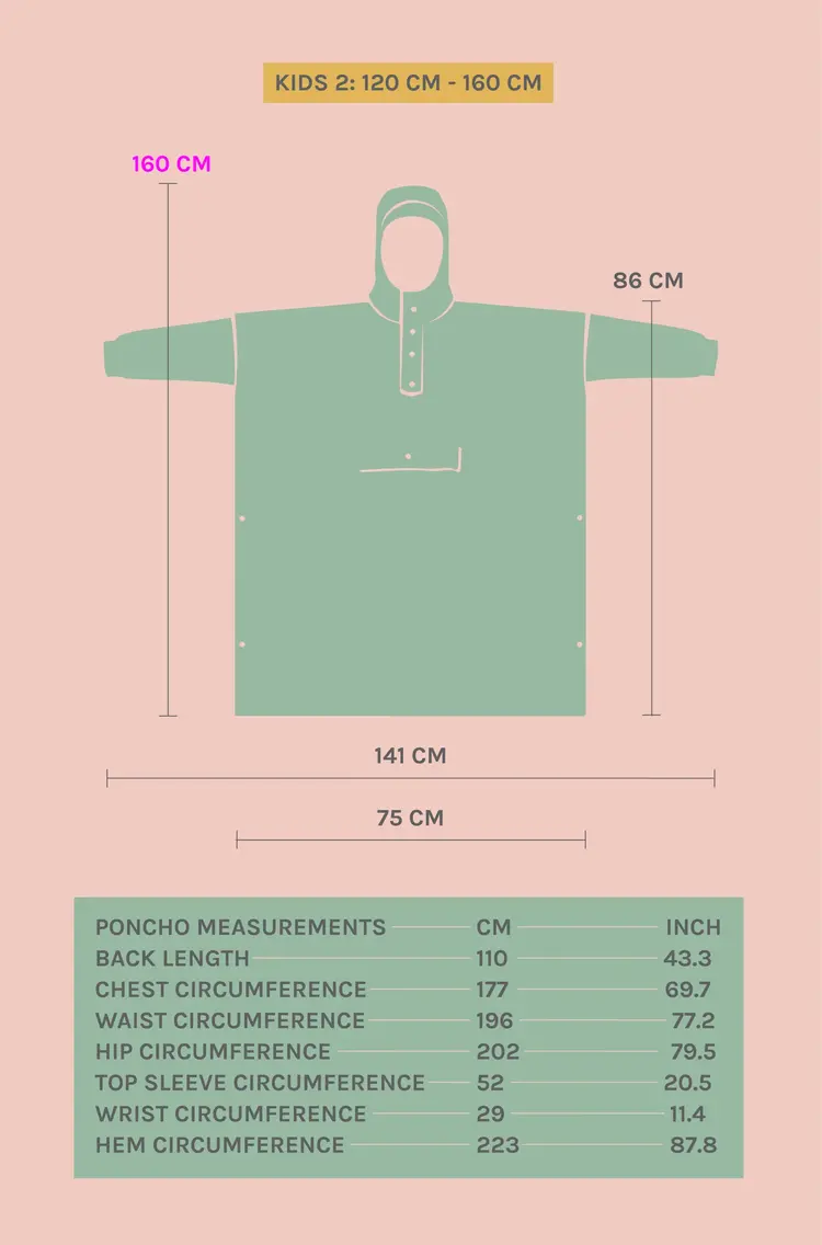 Japanese Blossom Poncho Kids