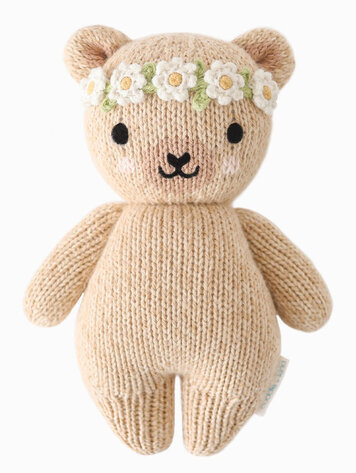 Baby Honey Bear Ivory Floral