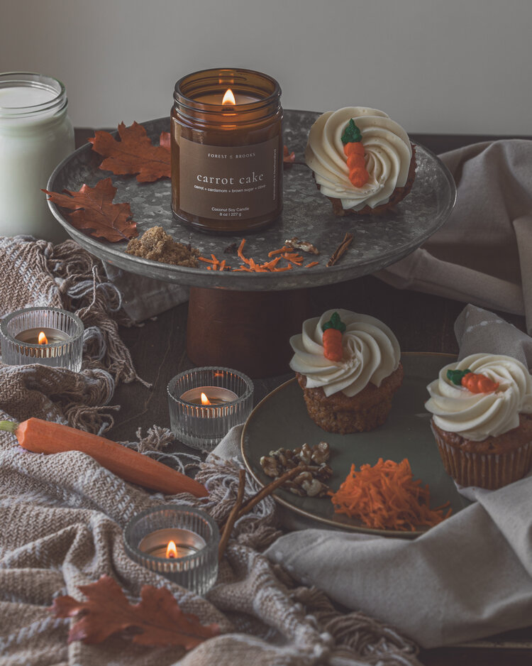 Carrot Cake Wooden Wick Candle