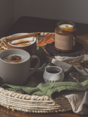 Chai Latte Wooden Wick Candle