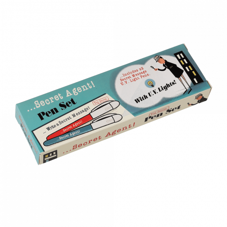 Secret Agent Invisible Ink Spy Pens (Set Of 2)