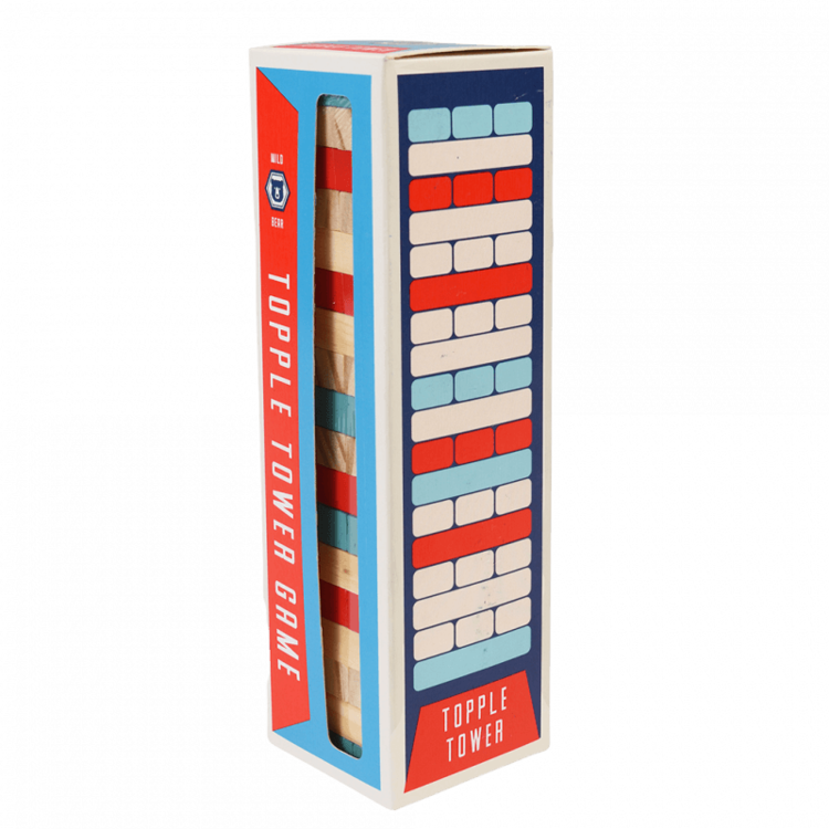 Mini Wooden Topple Tower - Wild Bear