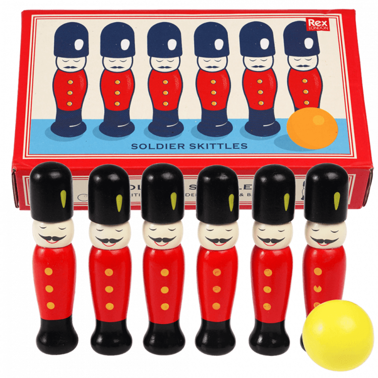 Soldier Skittles Wooden Toy