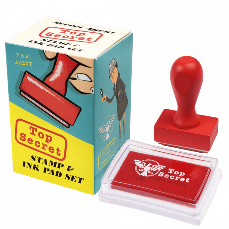 Top Secret Stamp And Ink Set