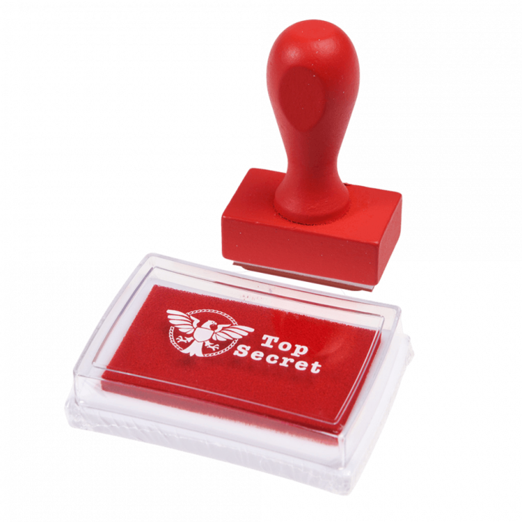 Top Secret Stamp And Ink Set