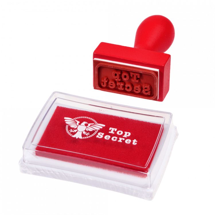 Top Secret Stamp And Ink Set