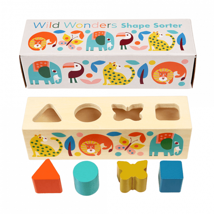 Wooden Shape Sorter - Wild Wonders