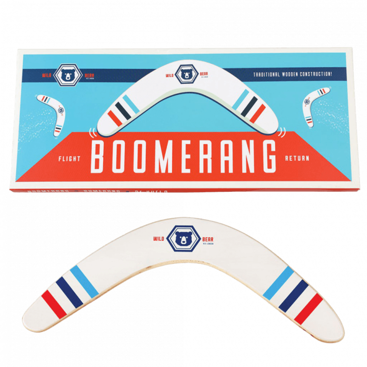 Wooden Boomerang - Wild Bear