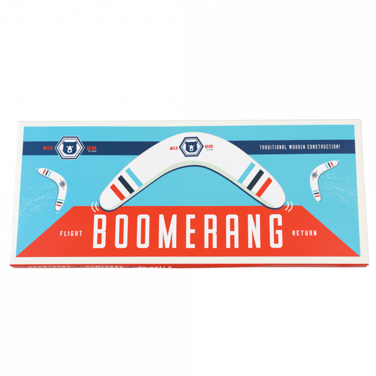 Wooden Boomerang - Wild Bear