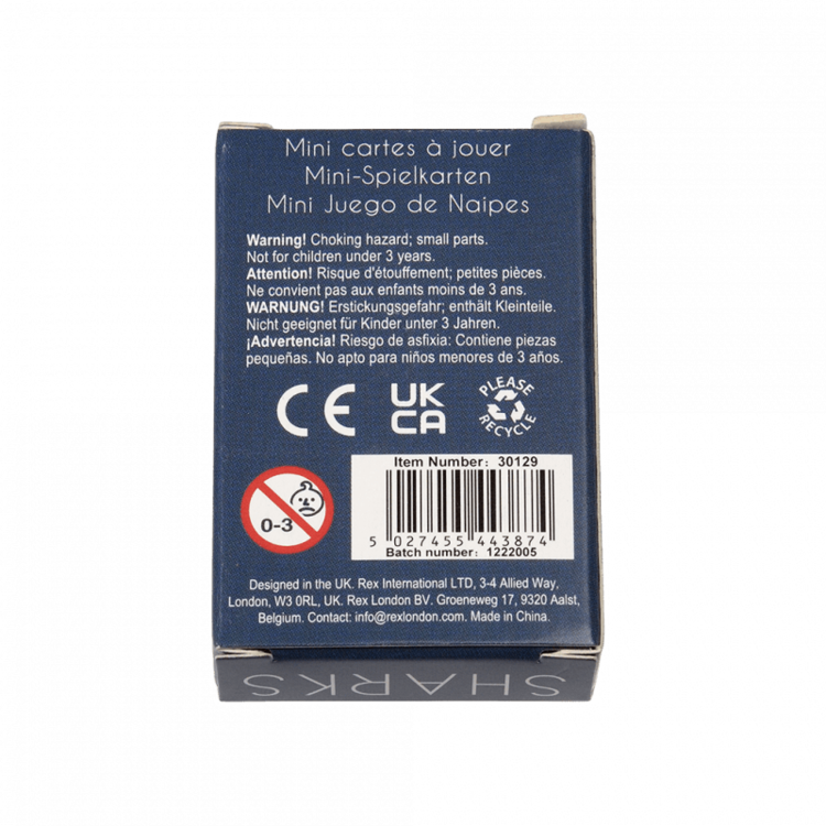 Mini Playing Cards - Sharks