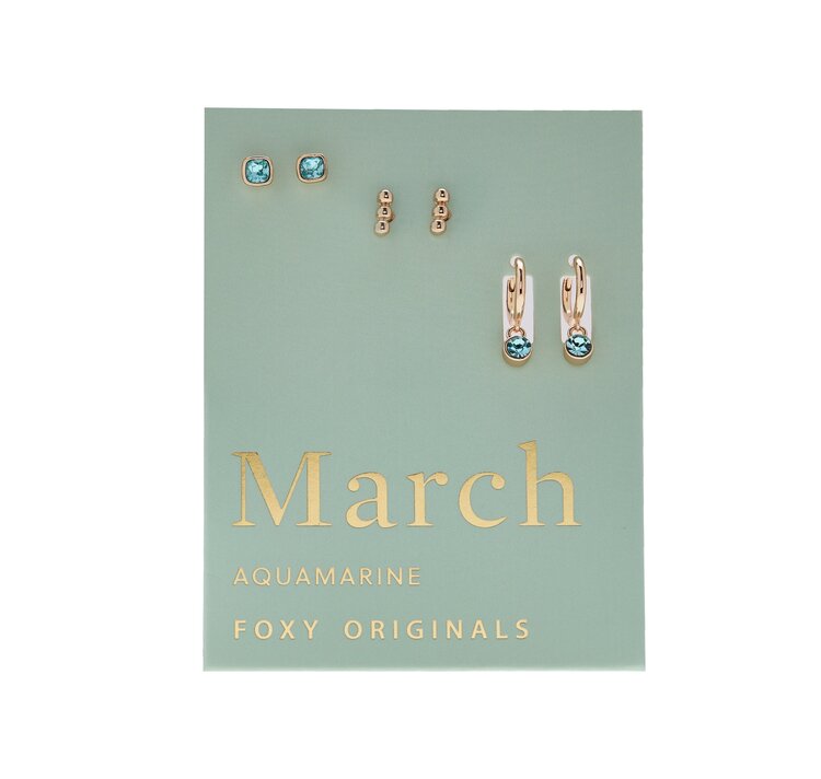 Gold Birthstone Earrings