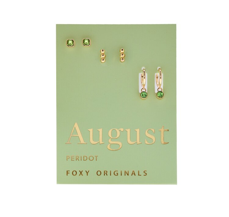 Gold Birthstone Earrings