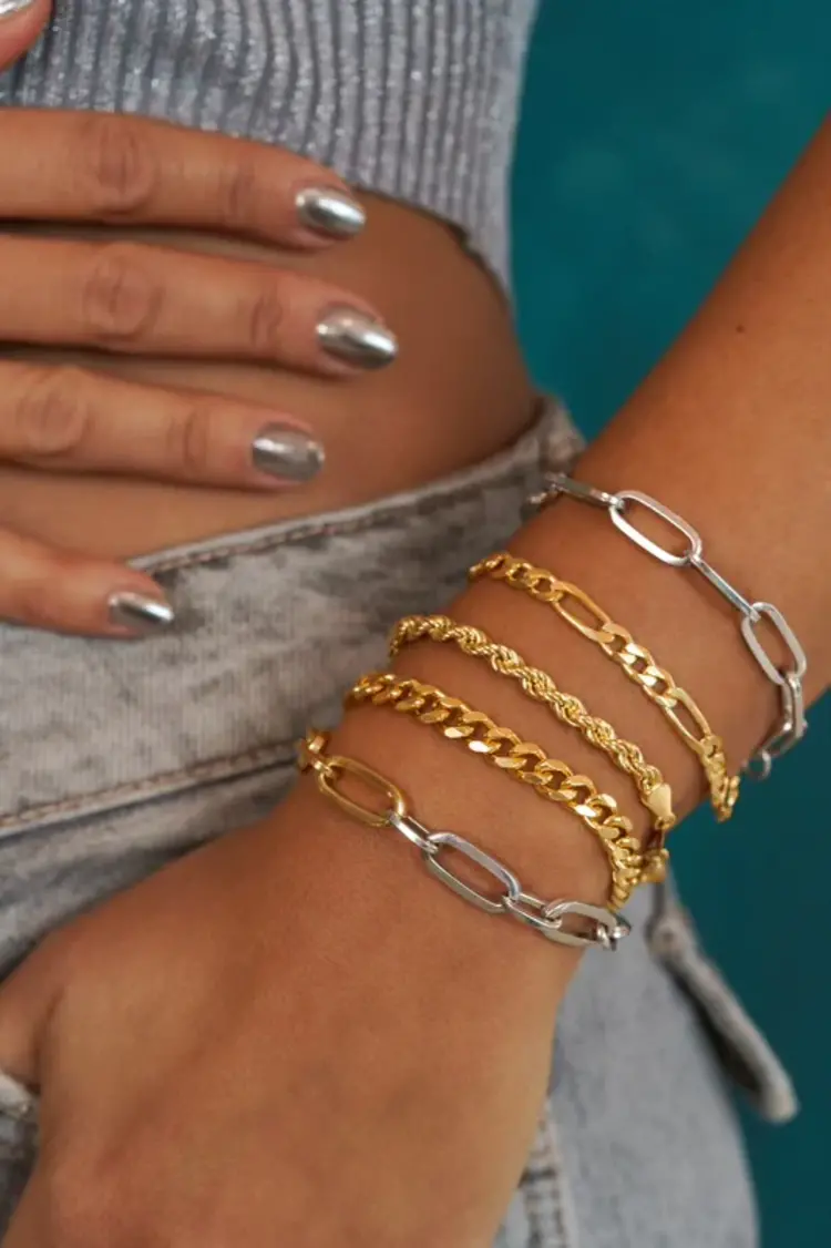 Kohlby Two Tone Chain Bracelet