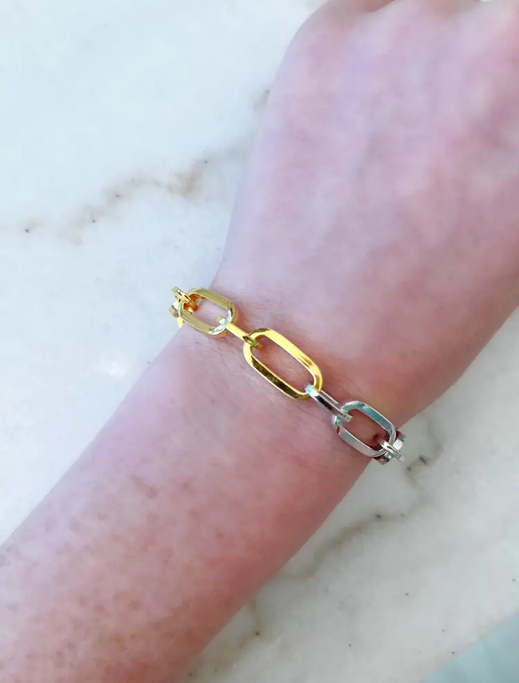 Kohlby Two Tone Chain Bracelet