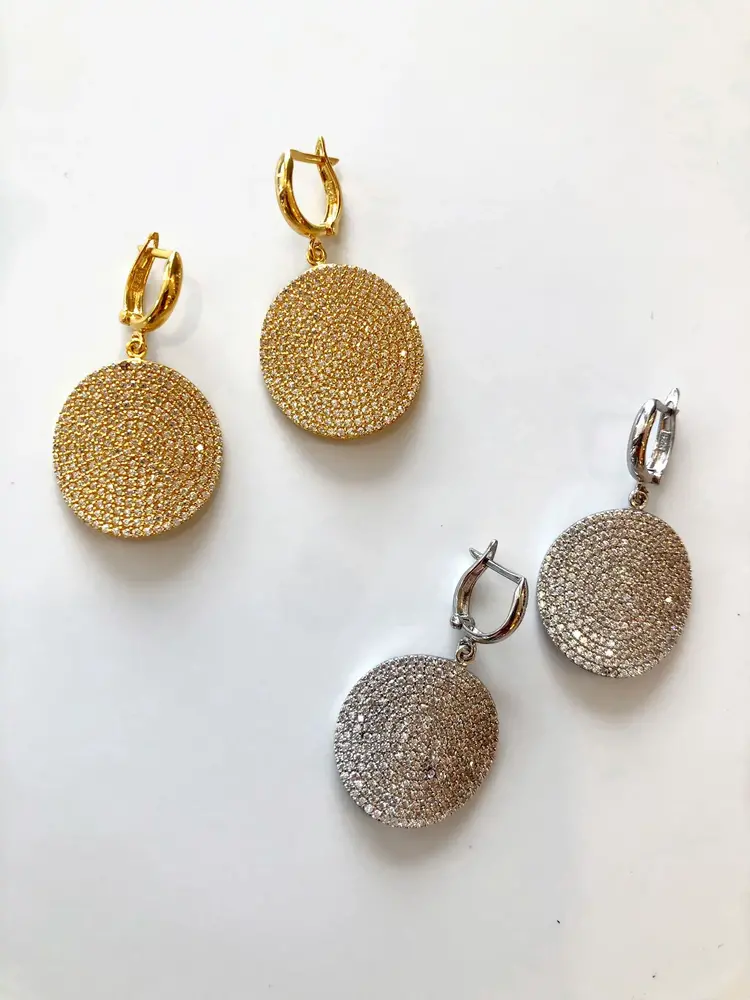 Full Moon Curved Earrings