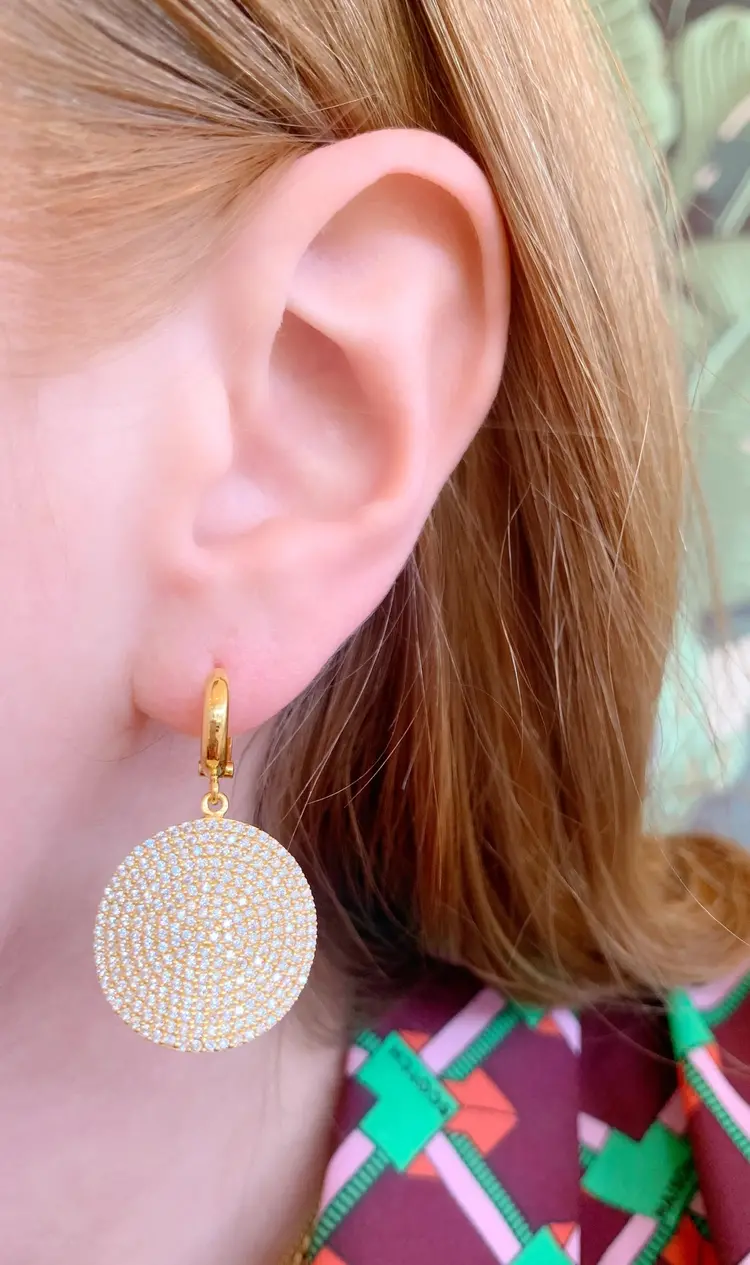 Full Moon Curved Earrings