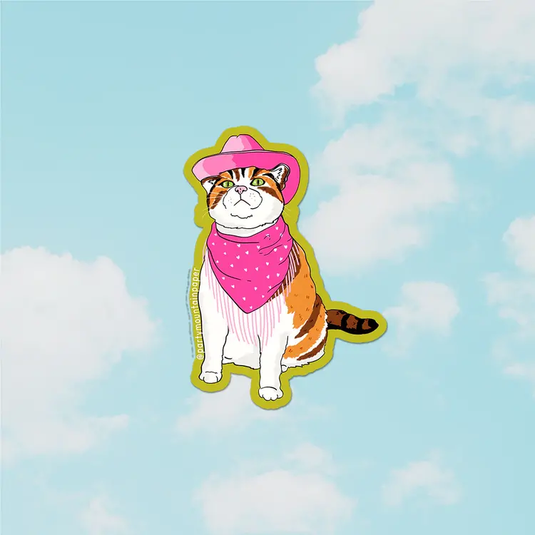 Cowboy Cat Sticker