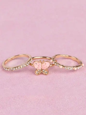 Butterfly Garden Rings Set