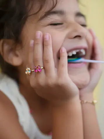 Butterfly Gem Rings Set