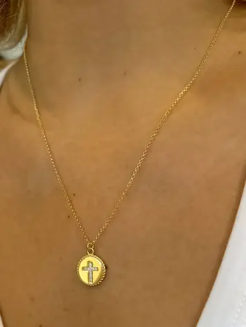 Mini Cross Token Necklace
