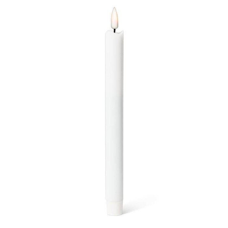 White LED Taper Candle set of 2