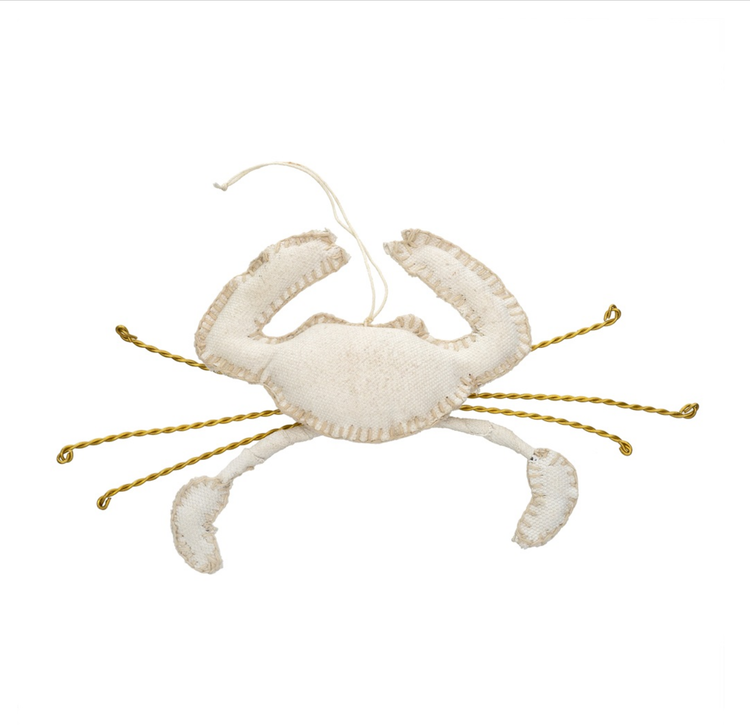 Canvas Crab Ornament