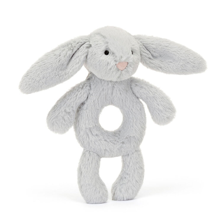 Jellycat Inc Bashful Silver (Grey) Bunny Ring Rattle
