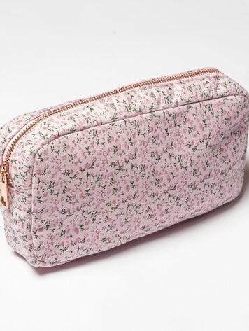 Pink Ditsy Floral Cosmetic Bag