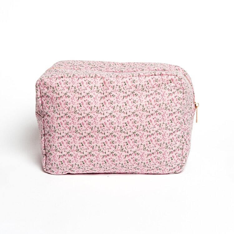 Pink Ditsy Floral Cosmetic Bag