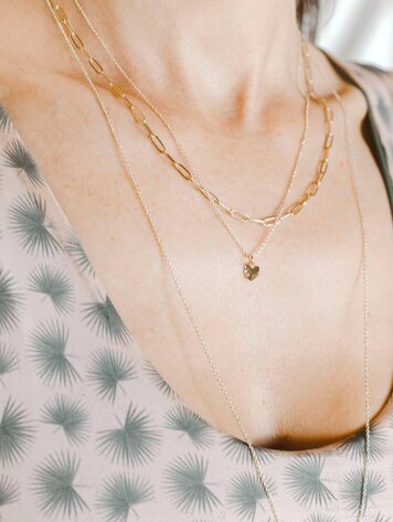 Paper Clip Heart Necklace