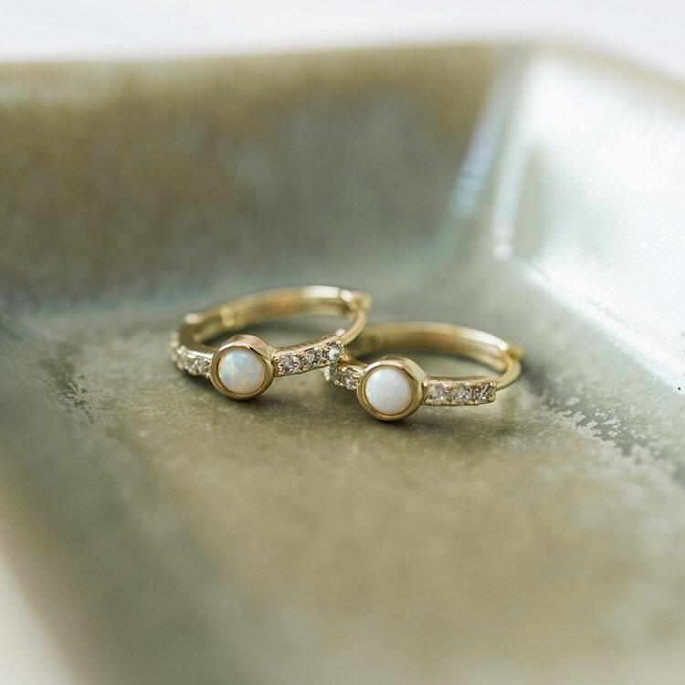 Opal Gleam Hoops