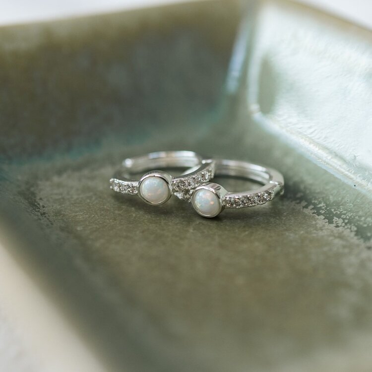 Opal Gleam Hoops