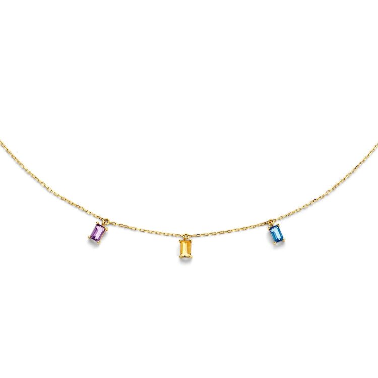 Medina Triple Gem Necklace