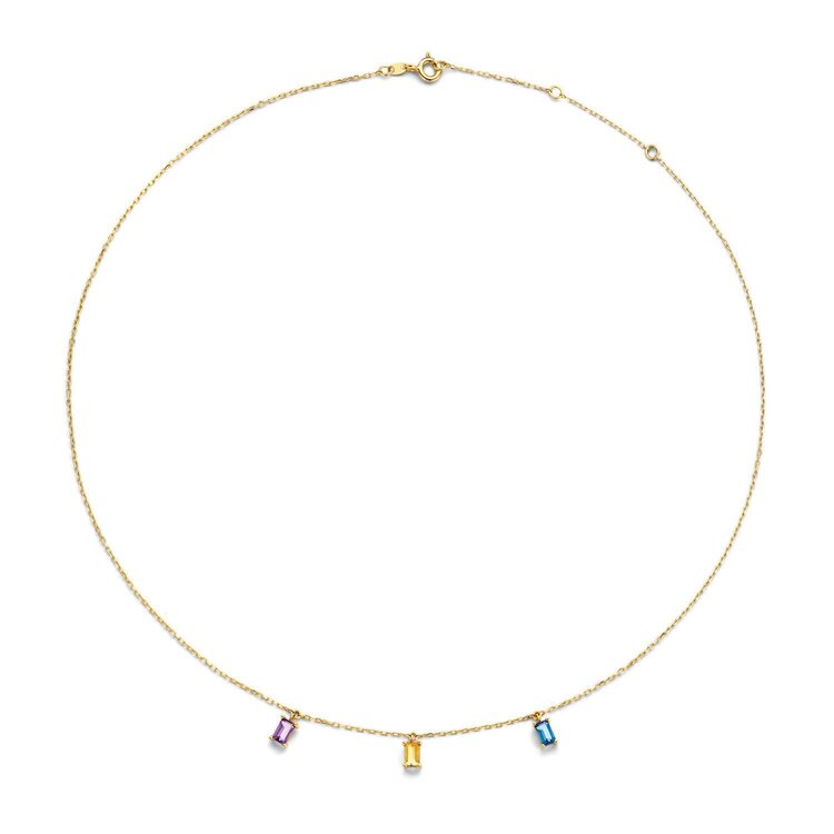 Medina Triple Gem Necklace