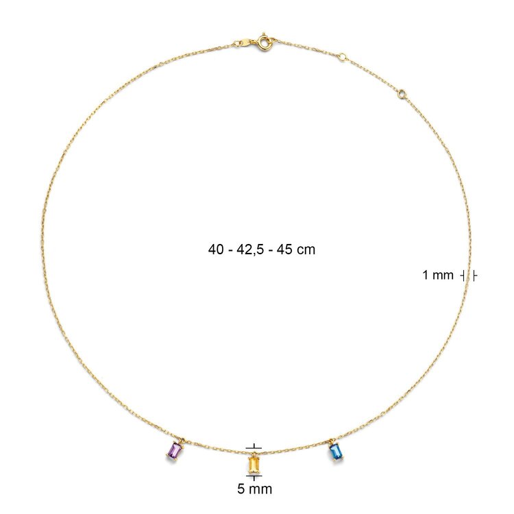 Medina Triple Gem Necklace