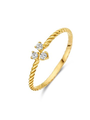 Triangle White Topaz Ring