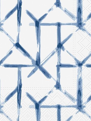 Large Watercolor Grid Napkin