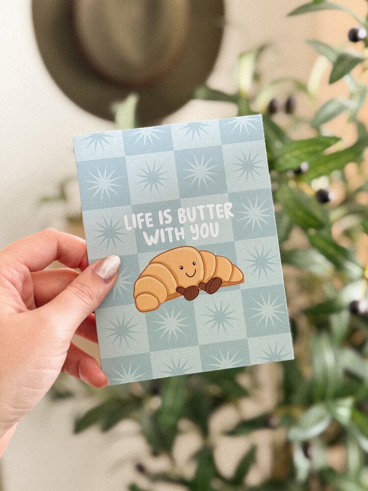 Butter with You Croissant Jelly Card