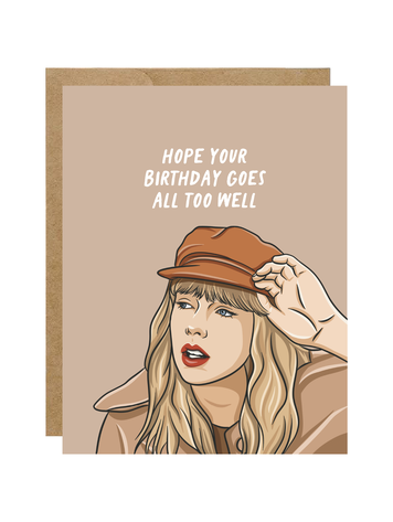 Taylor Red All Too Well Birthday Card