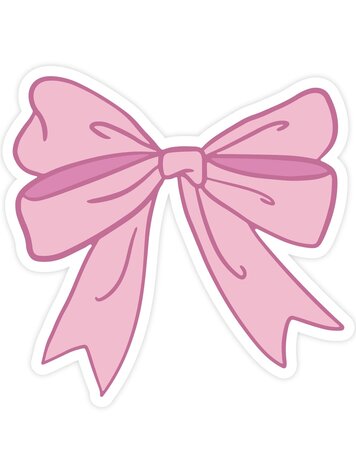 Pink Coquette Double Bow Sticker