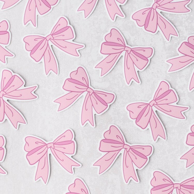 Pink Coquette Double Bow Sticker