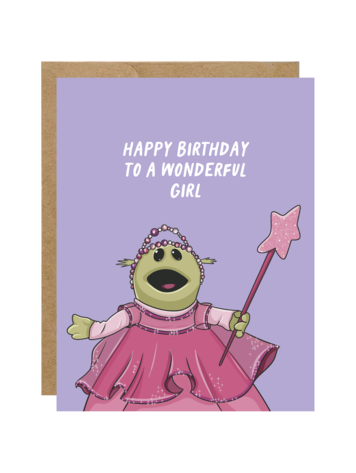 Happy Birthday To A Wonderful Girl Card