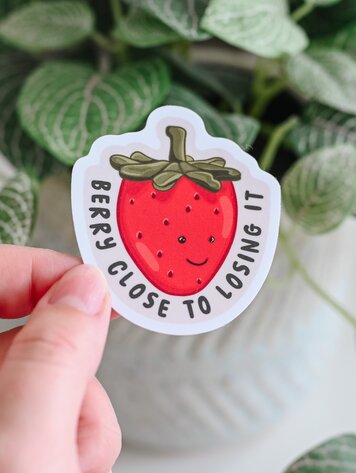 Berry Close To Losing It Jelly Sticker