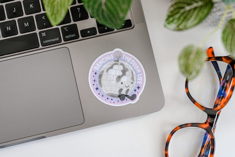 Disco Ball Jelly Dancing Through Life Sticker