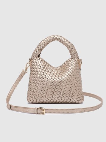 Gabby Mini Woven Crossbody Bag