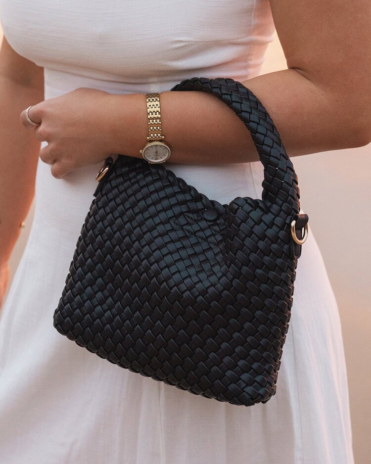 Gabby Mini Woven Crossbody Bag