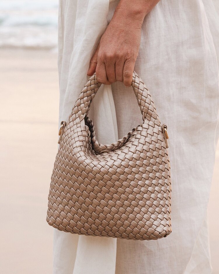 Gabby Mini Woven Crossbody Bag